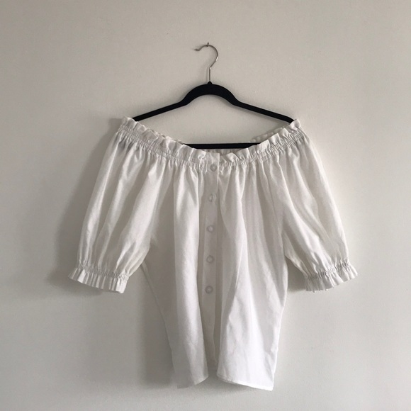 VTG Ruffle detail romantic peasant top - Picture 1 of 4